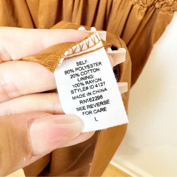 Fashion | Count Your Blessings Smocked Maxi Dress in Brown Camel - Picture 10 of 12